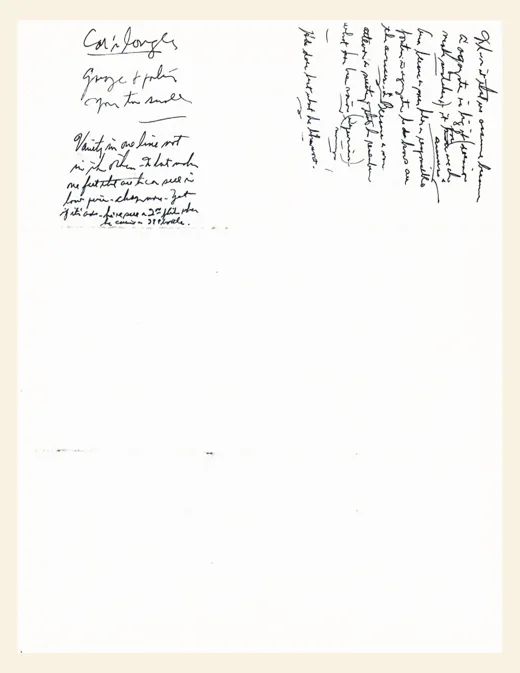 Notes written in several directions