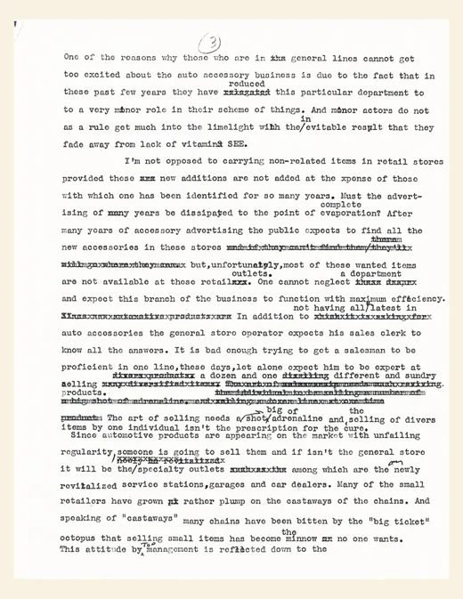 Typed letter — page one